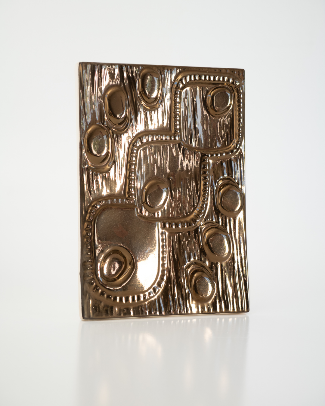 Bronze Woodpecker 3D TIle Ceramics Rialheim