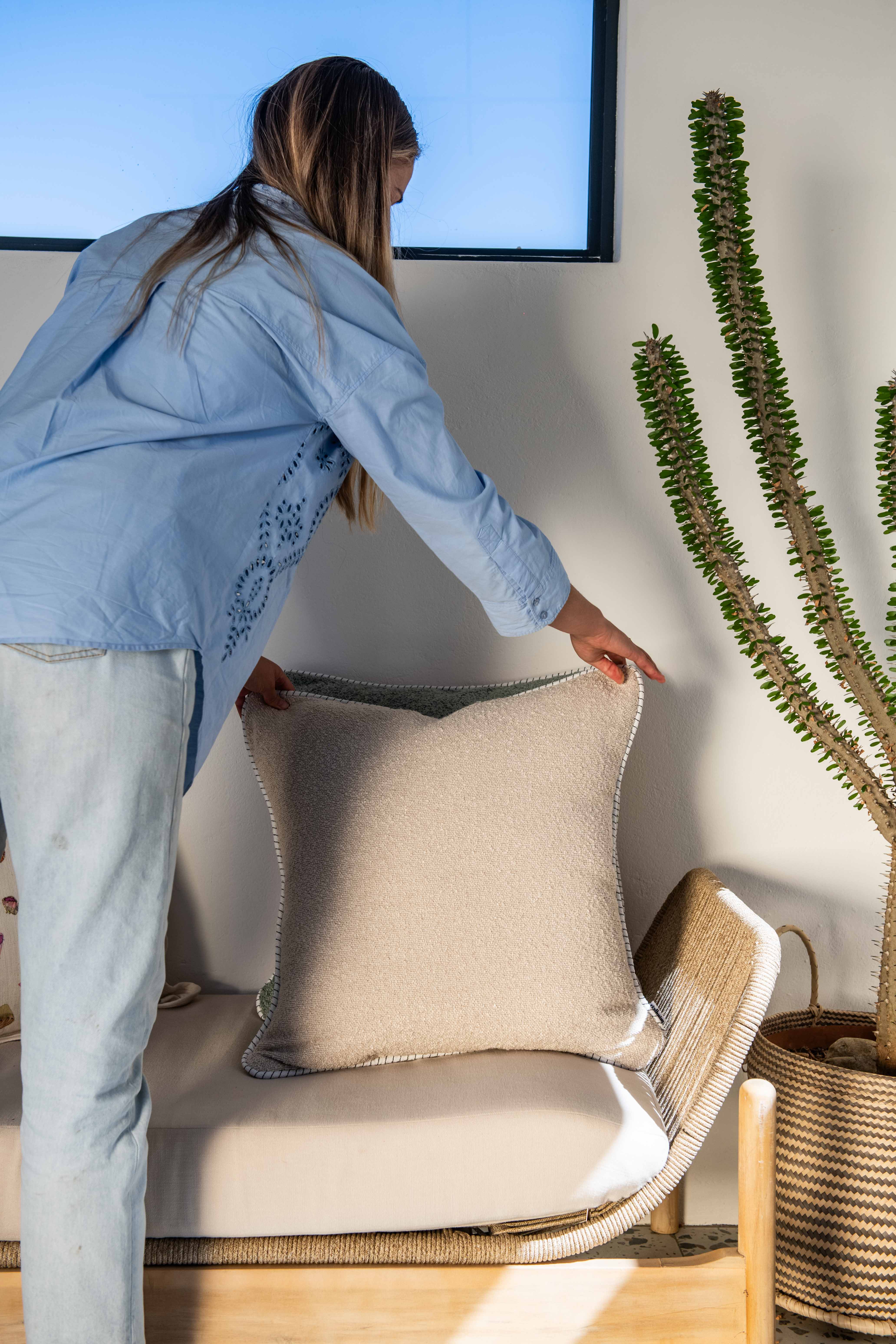 Colour Block Double Sided Boucle Scatter & Inner 60cm x 60cm