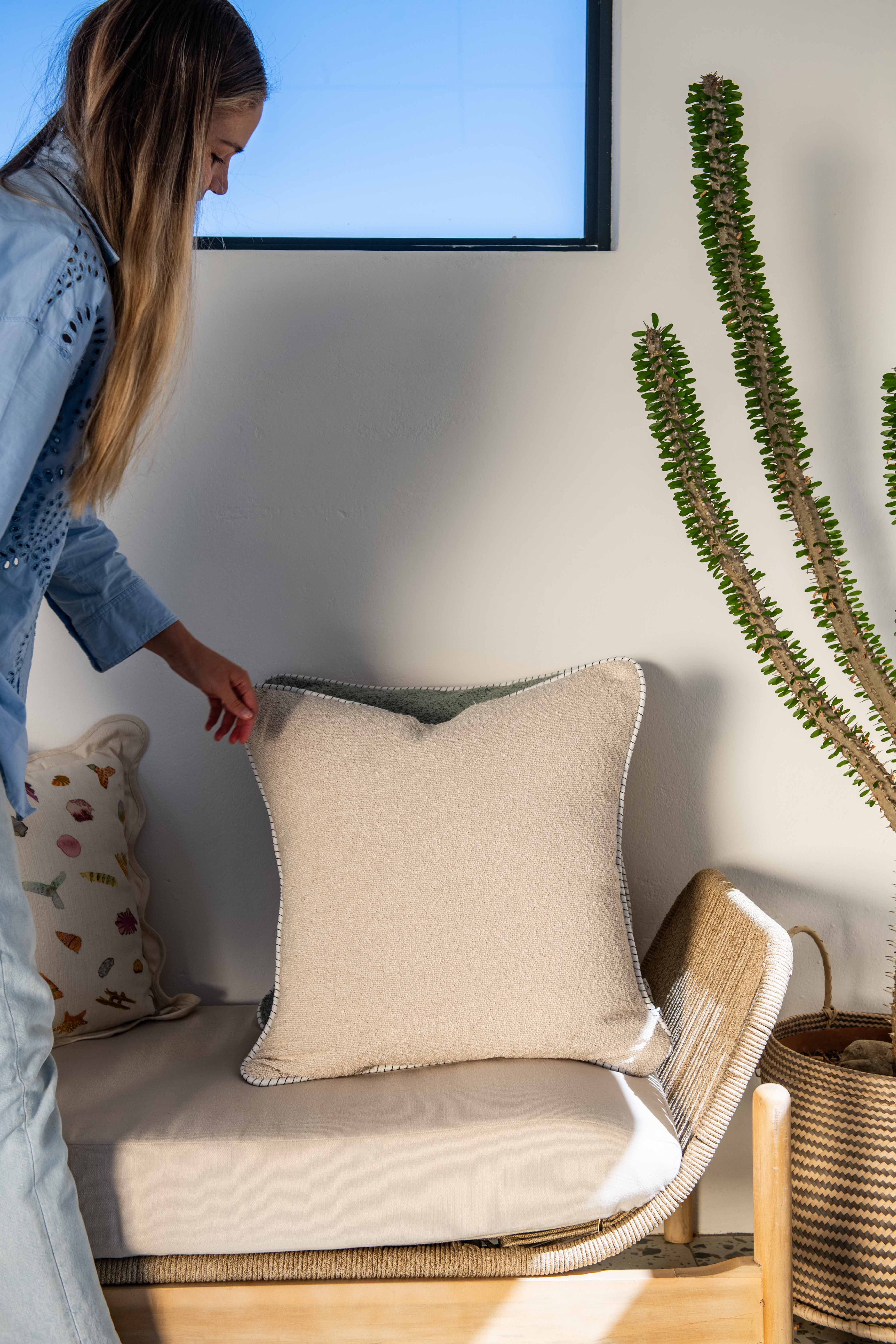 Colour Block Double Sided Boucle Scatter & Inner 60cm x 60cm