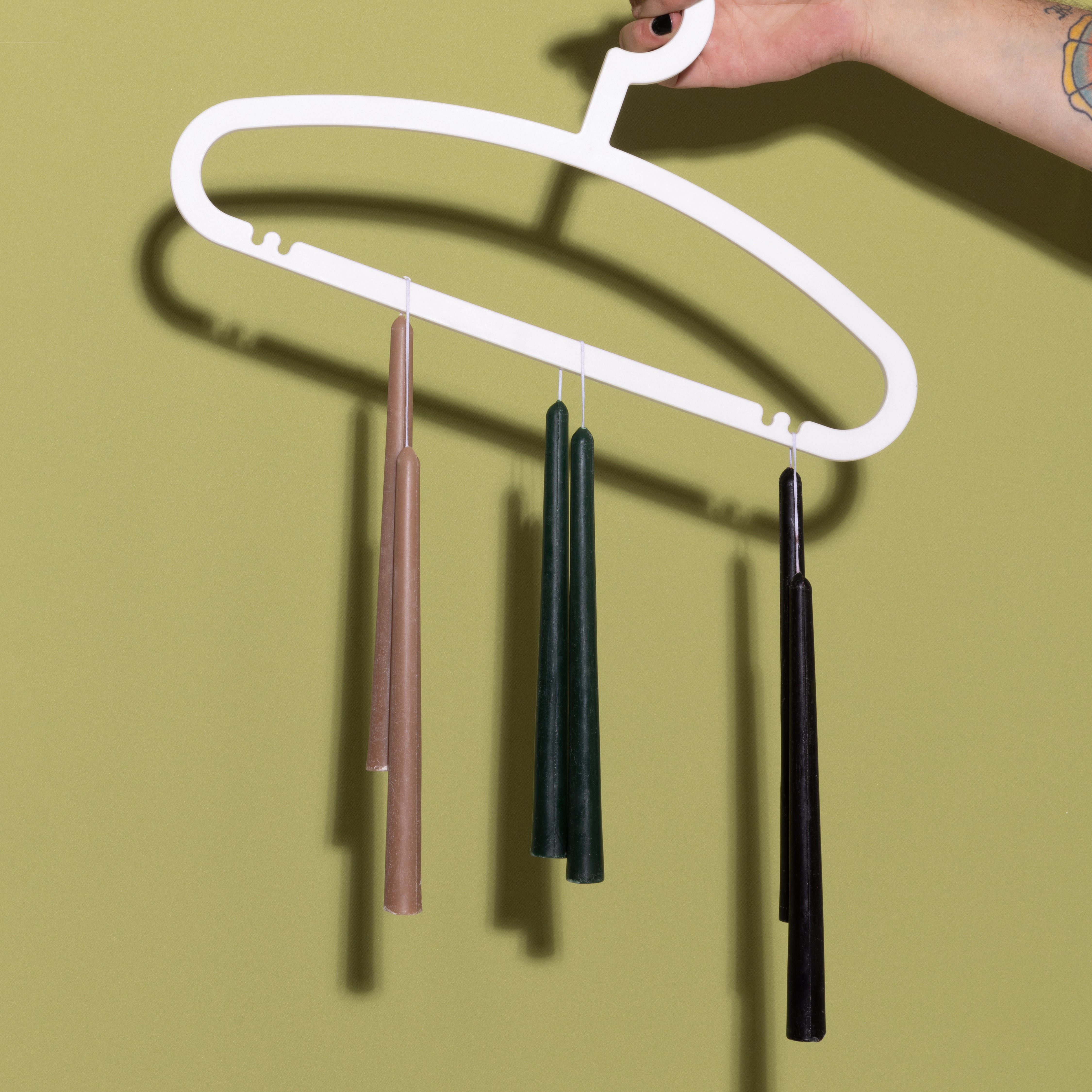 Pair Joined Wick Taper Dinner Candles