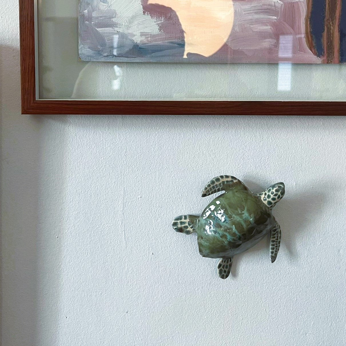 Rialheim Ceramic Baby Sea Turtle Wall Mystic Jade