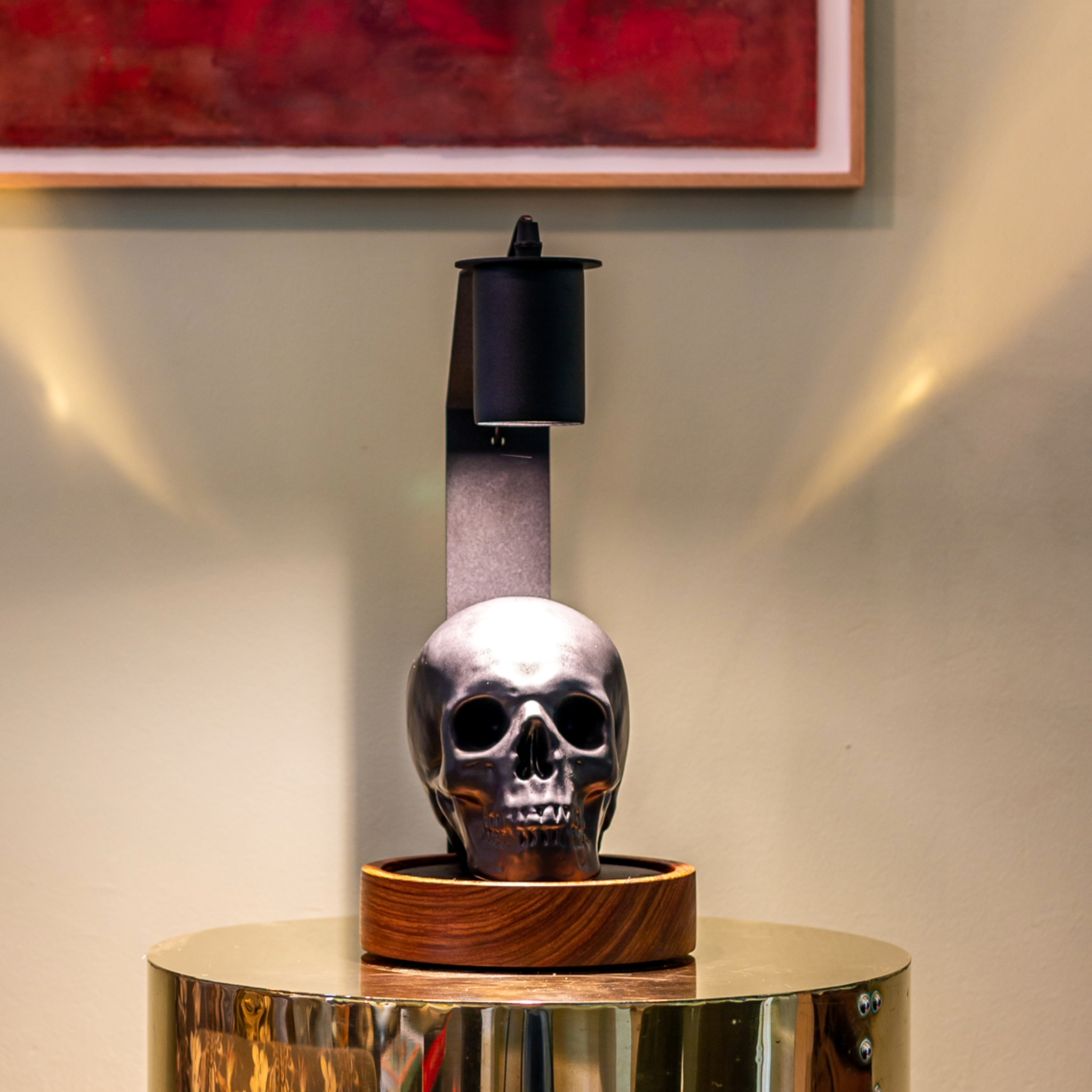 Backbone Human Skull BEDSIDE LAMP (Previously known as Naledi Human Skull Table Lamp) - Rialheim