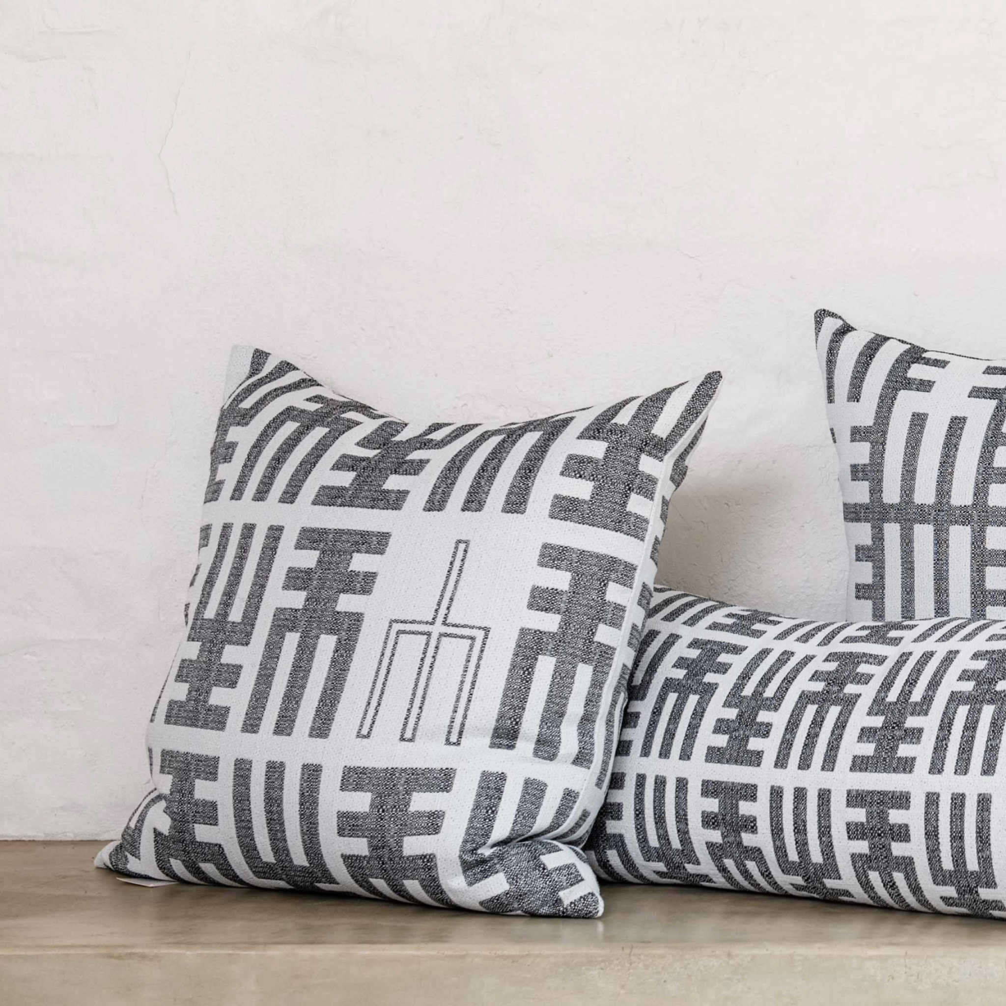 Rialheim Reversible Woven Totem Monogram SCATTER CUSHION 60x60 - Rialheim