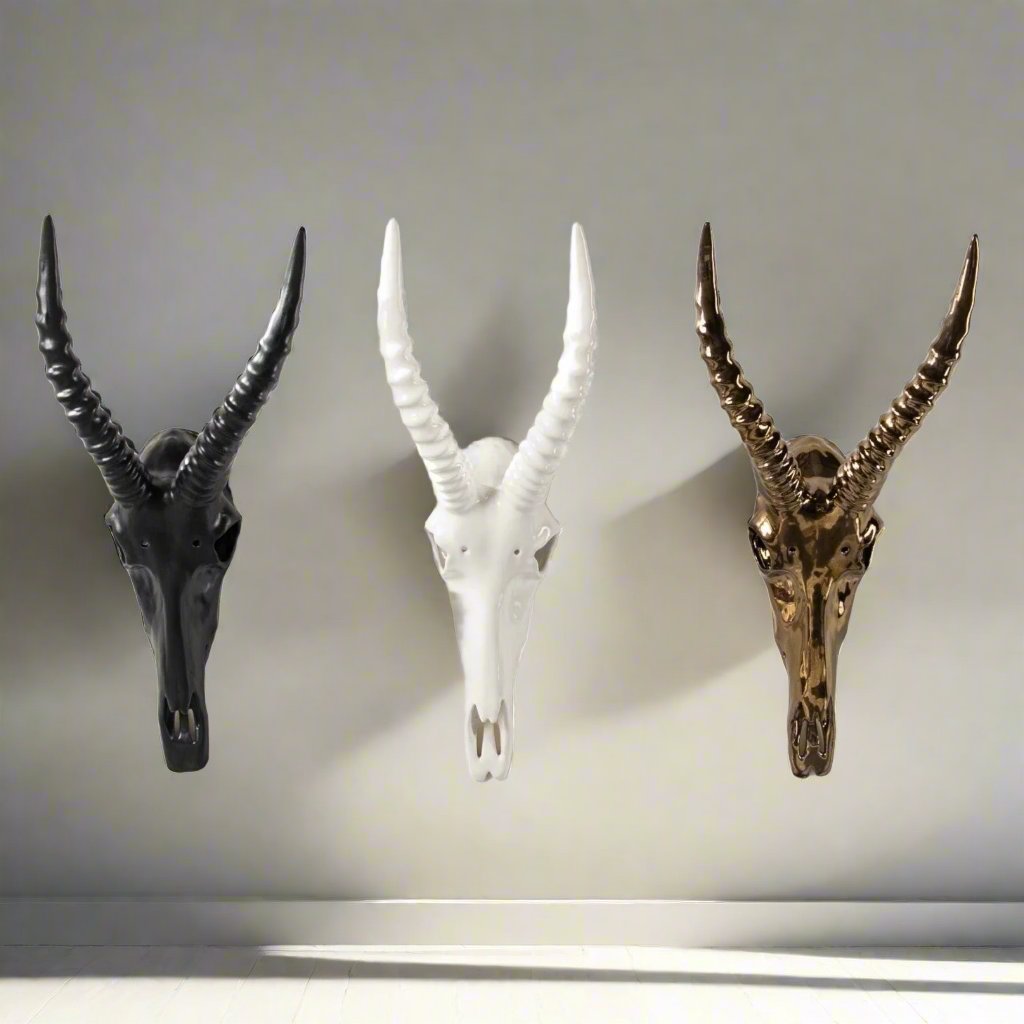 Rialheim_homedecor_wallart_blesbok_skull_madeinsouthafrica_Gifts_ceramics