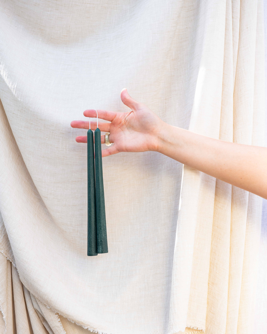 Iconic Pair Joined Wick Taper Dinner Candles
