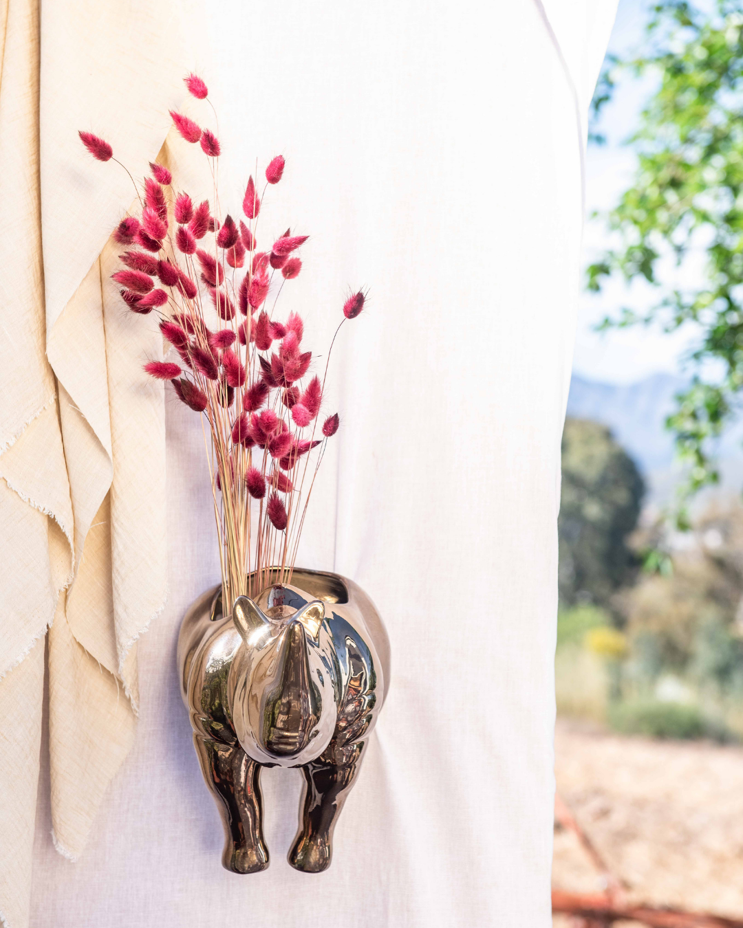 Iconic Rhino Wall Planter Head/Tail