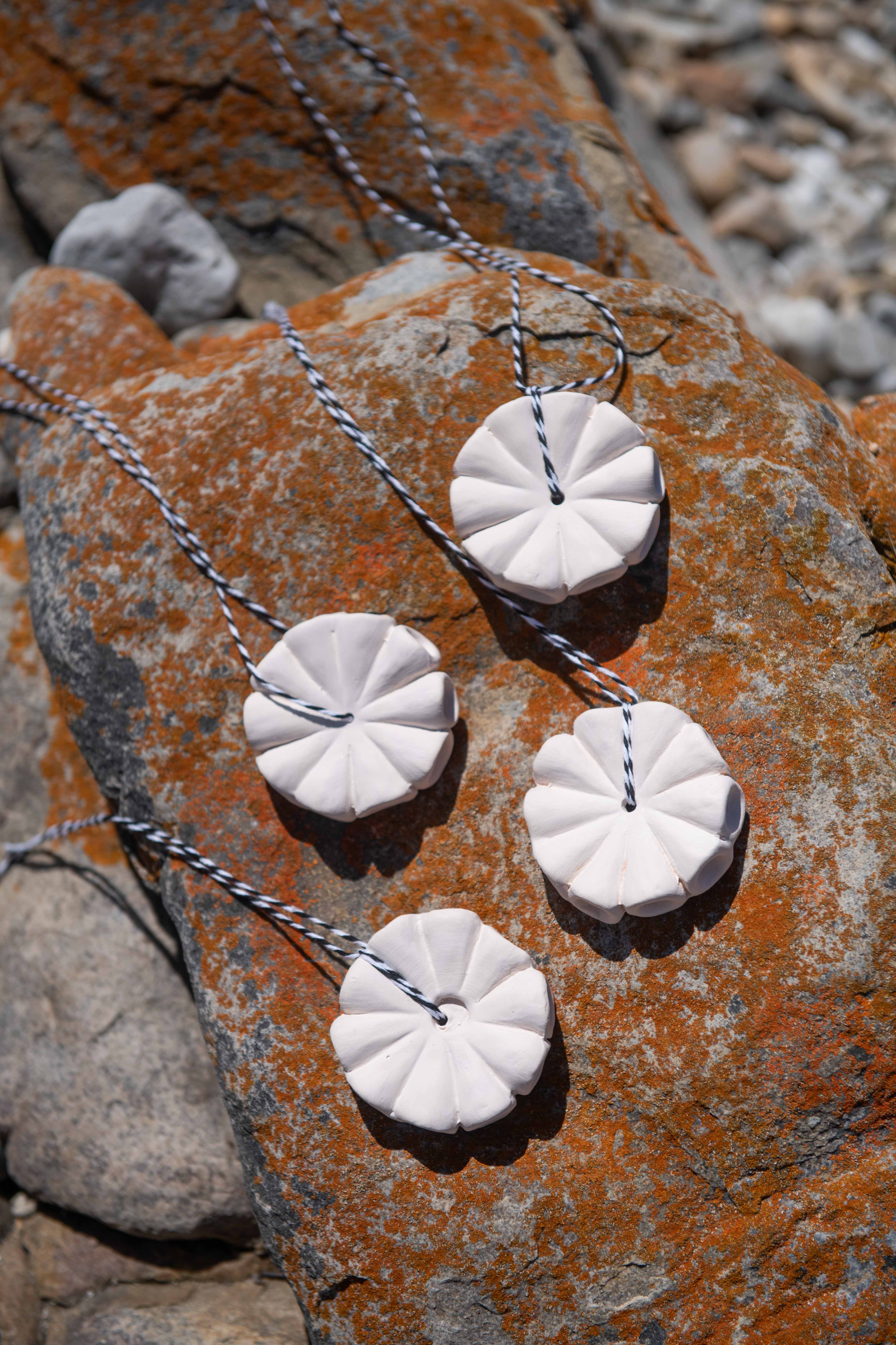 Bisque Christmas Tree Decorations - Packs of 4