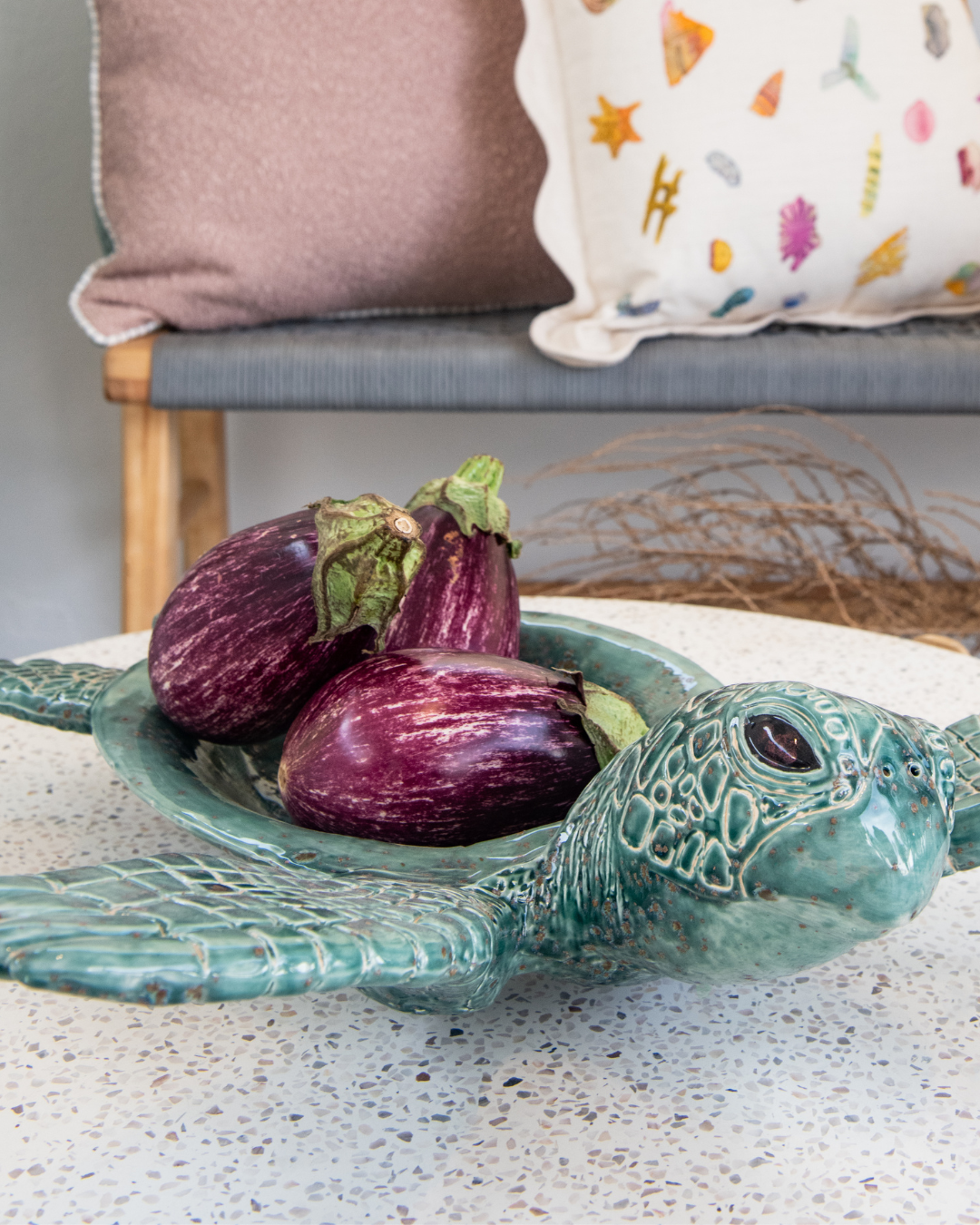 Siren Sea Turtle Statement Fruit Bowl