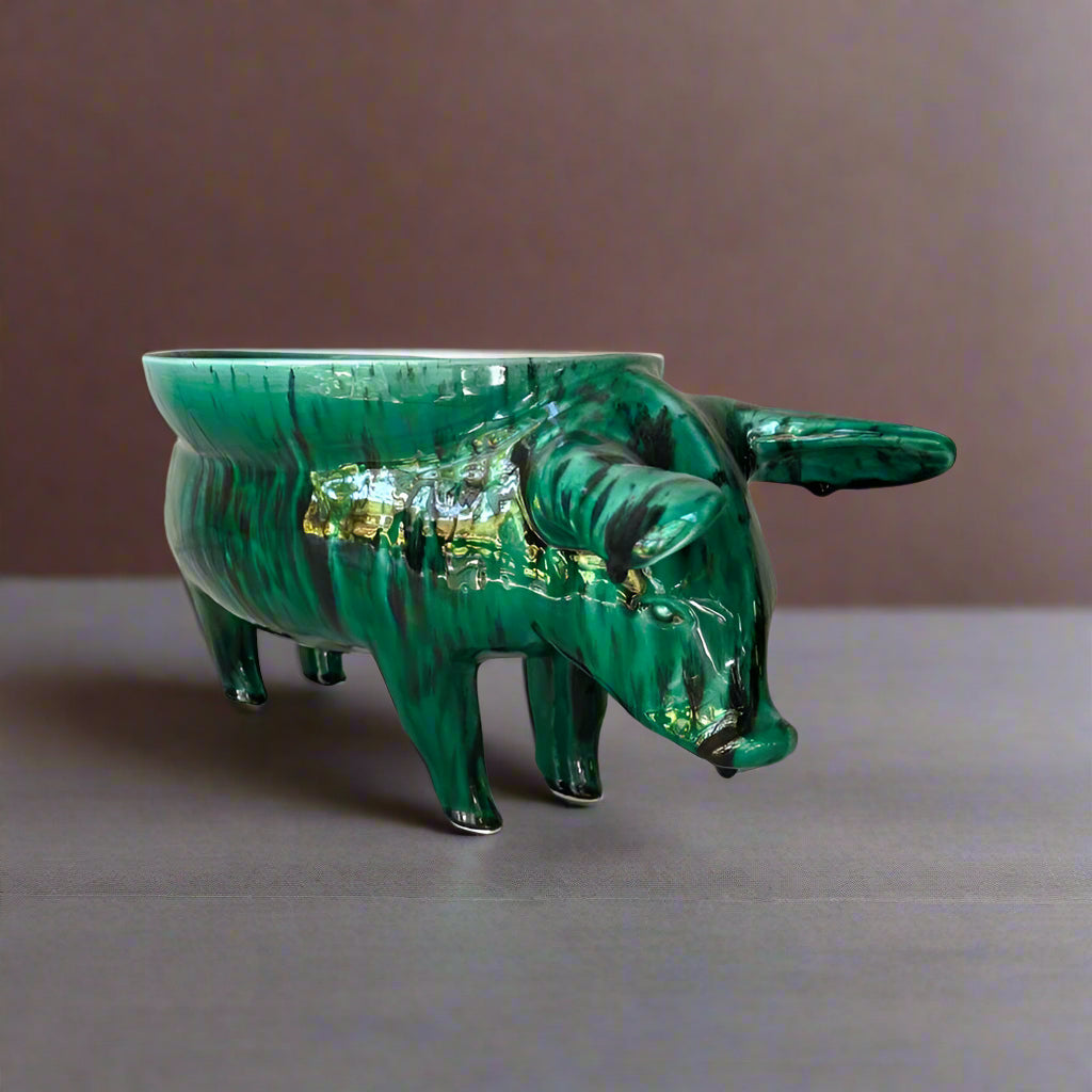 Rialheijm pig bowl in green