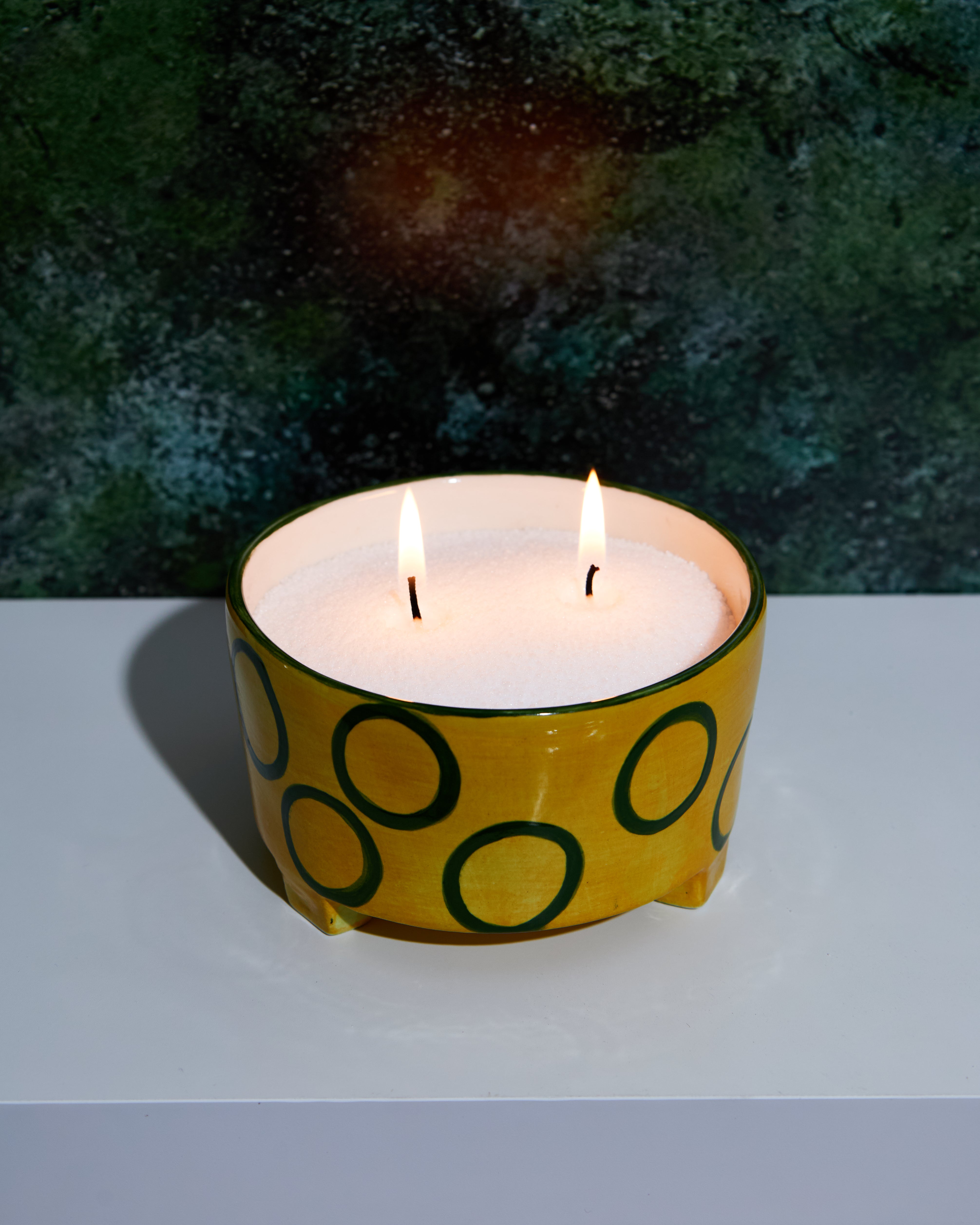 ECLIPSE CANDLE VESSEL MEDIUM-MULTI-HAND PAINTED-