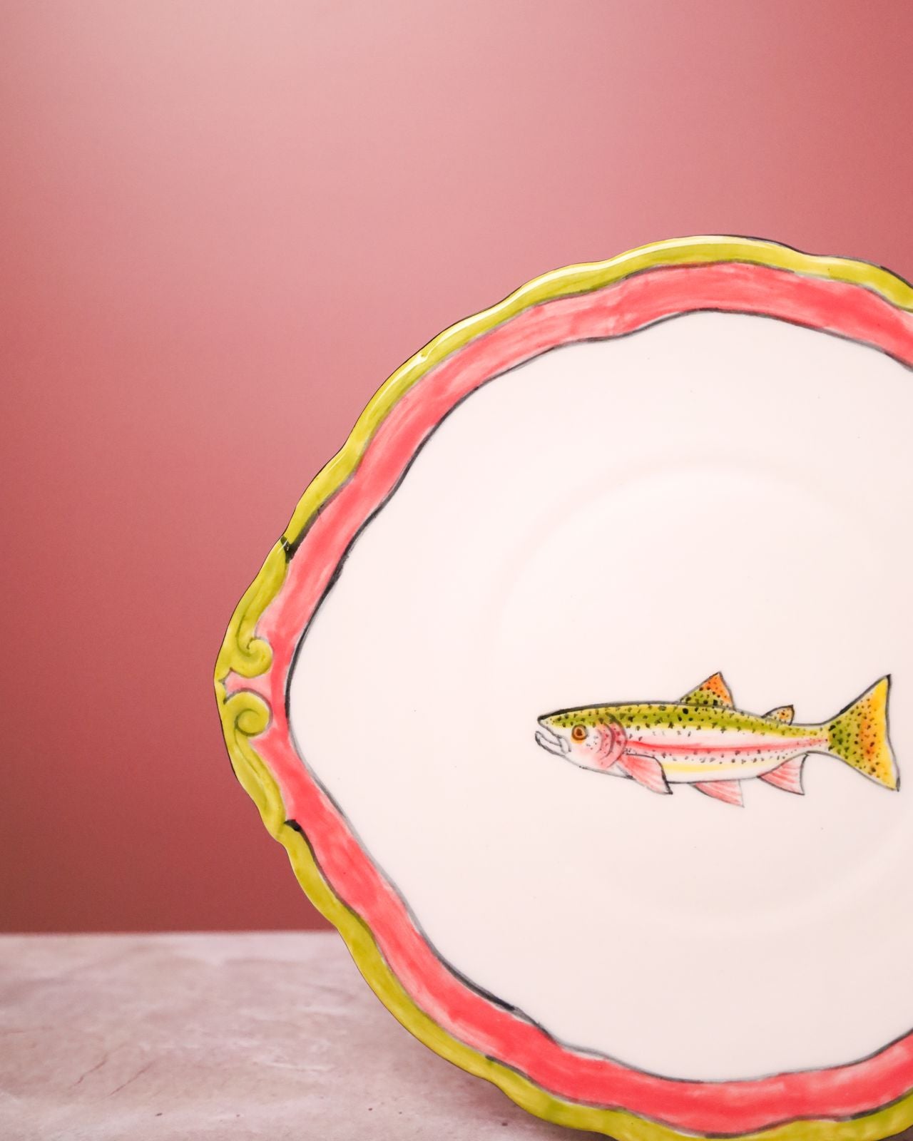 Rainbow Trout Hand Painted small plate