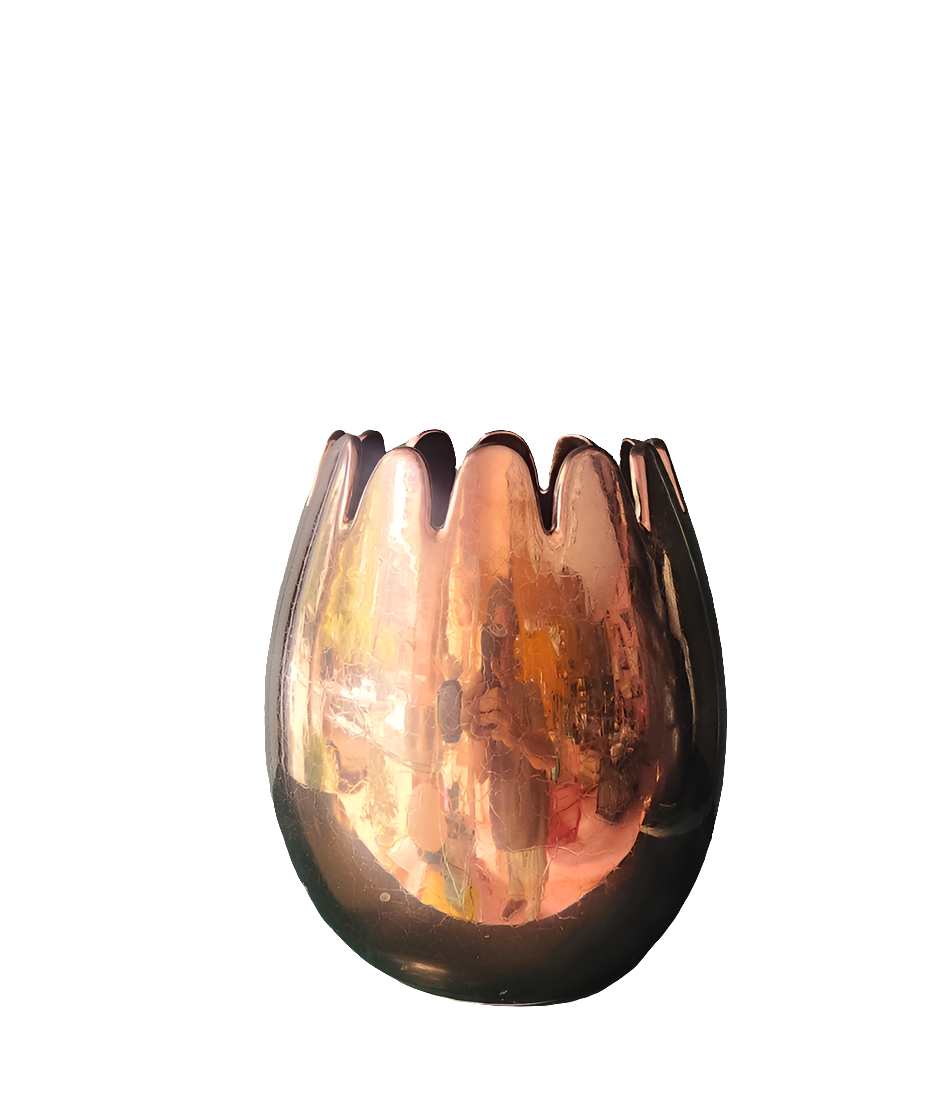 SCALLOP VASE SMALL-BRONZE-PLAIN-