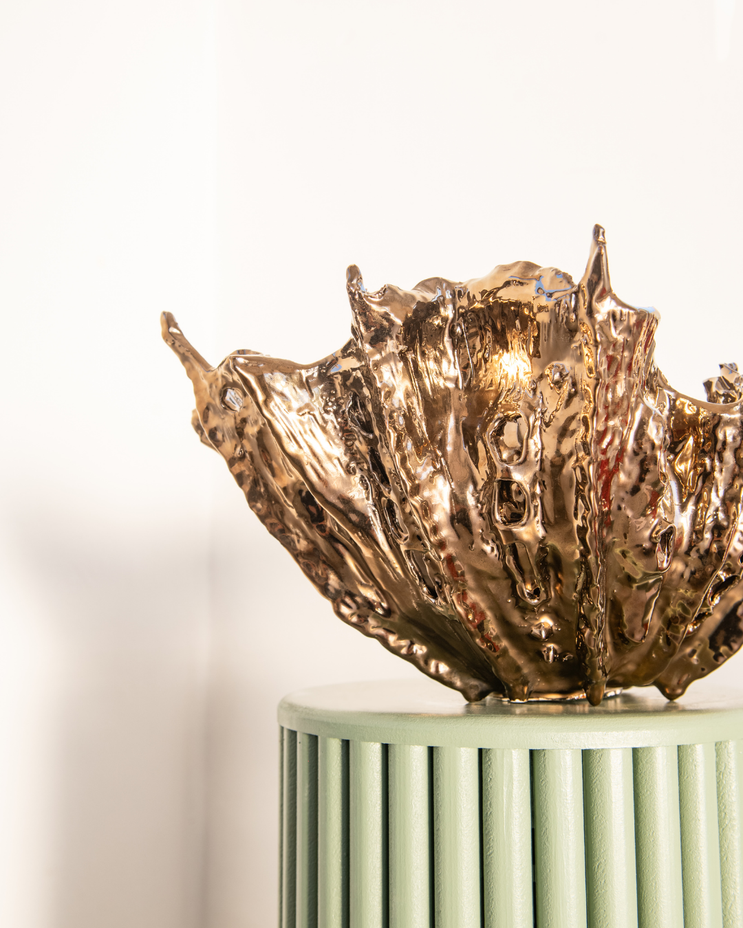 Gold statement ocean myths bowl made by Rialheim in Ceramics 