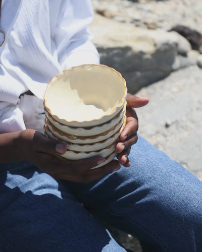 Saffron Coral Reef Small Bowl Set of 4