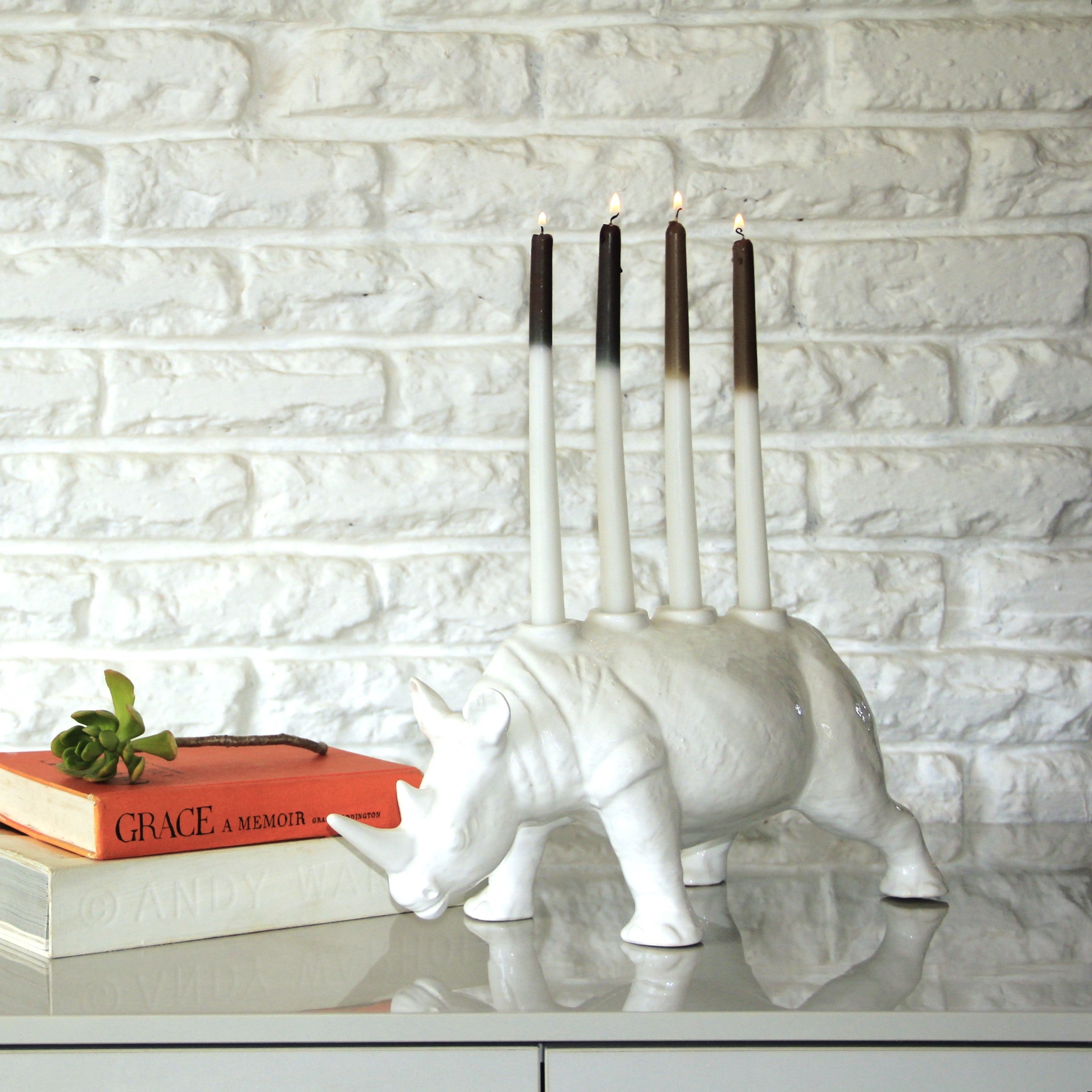 Rhino Candle Holder Large