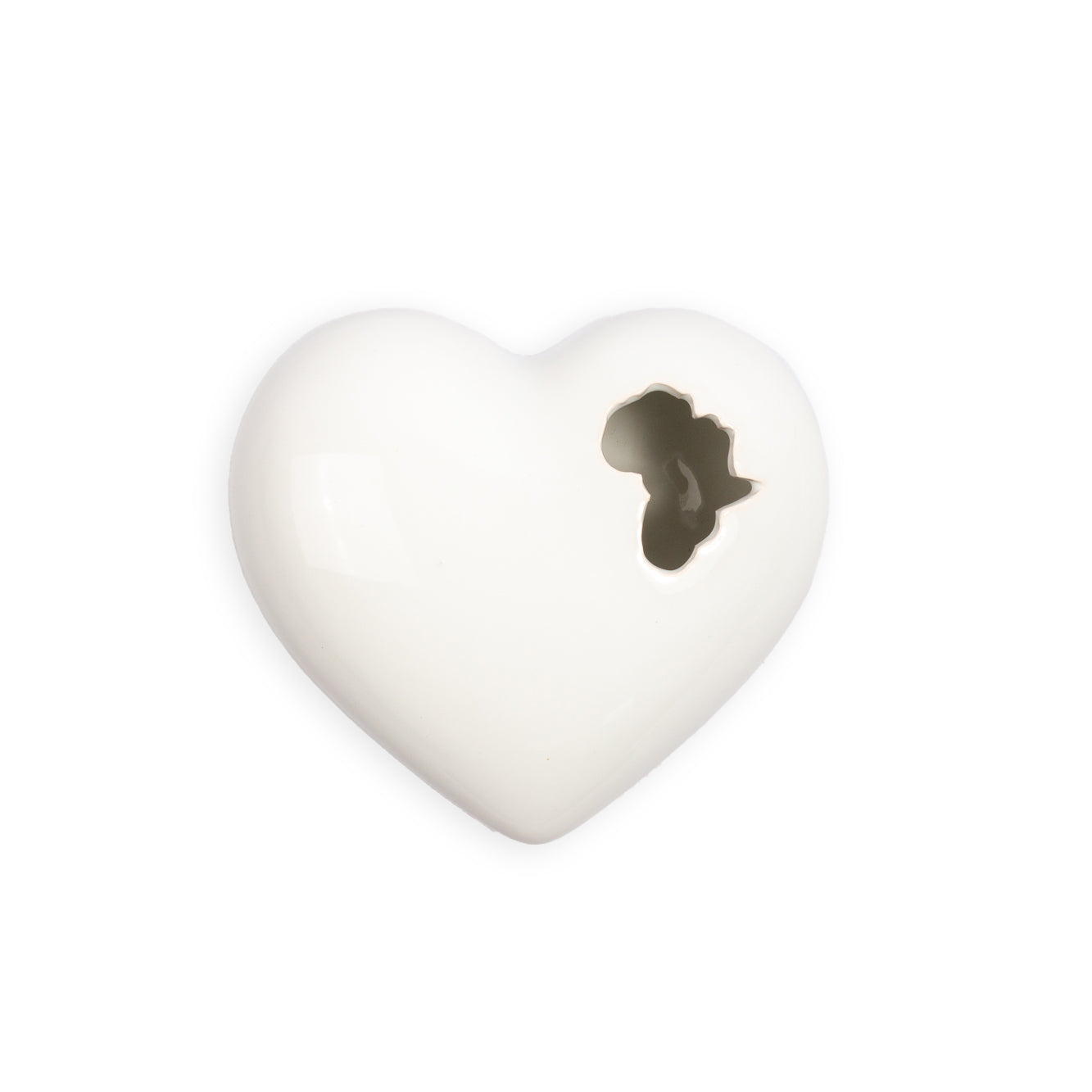 A handcrafted ceramic heart-shaped wall art piece, with intricate details and an African-inspired design, perfect for adding a touch of cultural pride and beauty to any home decor.
