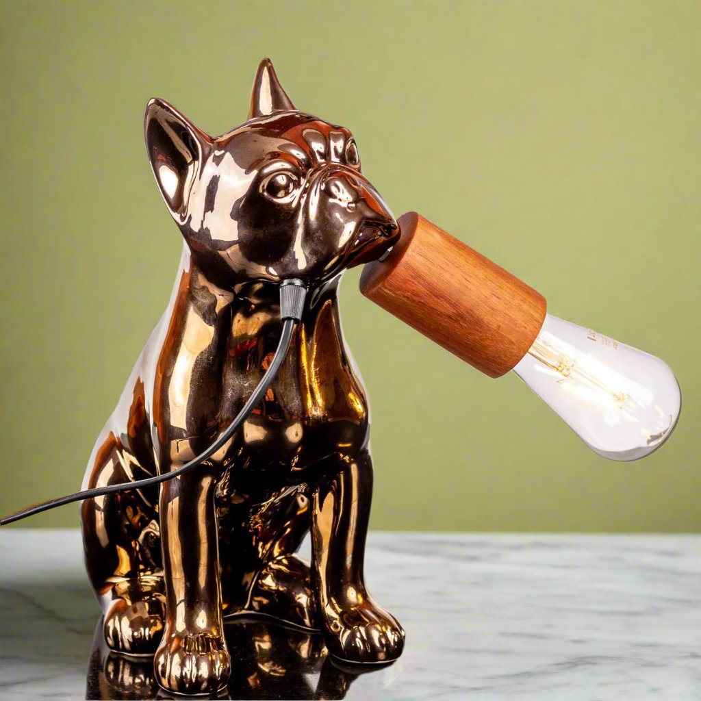 FRENCHIE TABLE LAMP - Rialheim Rialheim_FRENCHIE TABLE LAMP_ceramics_homeware_gifts_motherday_dogs_Lights_lamps_bedsidelamps_quirky_frenchbulldog