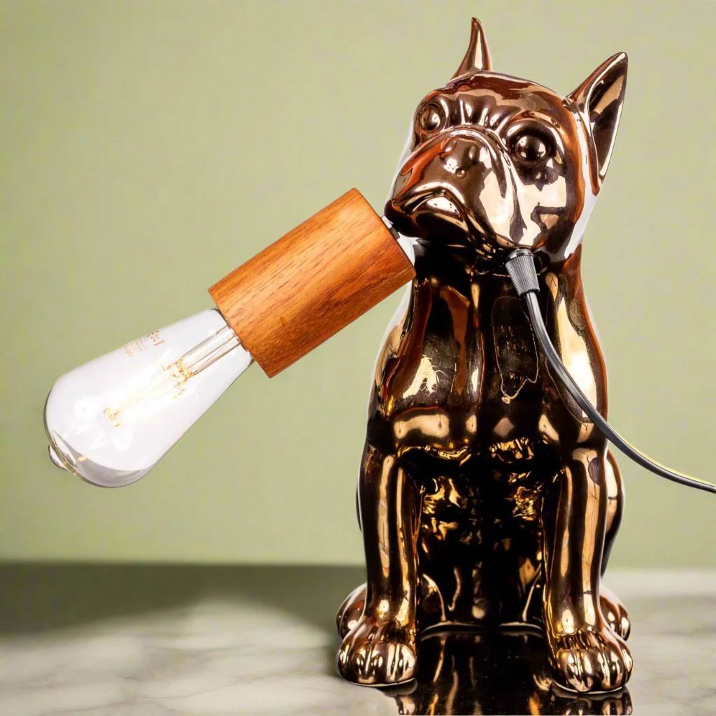 FRENCHIE TABLE LAMP - Rialheim Rialheim_FRENCHIE TABLE LAMP_ceramics_homeware_gifts_motherday_dogs_Lights_lamps_bedsidelamps_quirky_frenchbulldog